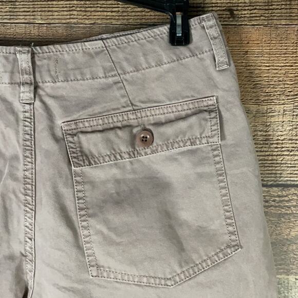 Madewell Cutoff Fatigue Tan Khaki Shorts Raw Rolled Hem Size 27 - Picture 7 of 10